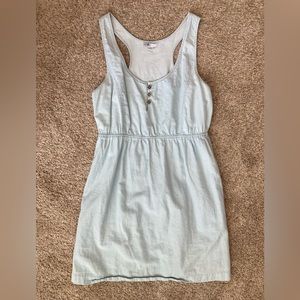 Volcom, jumper style dress in light blue / chambray